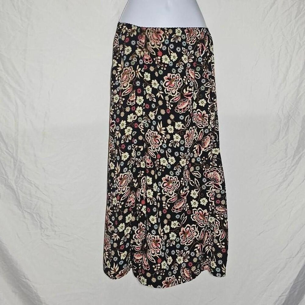 y2k 90s whimsigoth fairy floral midi skirt
